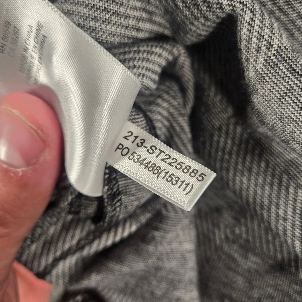 Tommy Bahama Buffalo Check Flannel Shirt Men XL Gray Black Buffalo Plaid Stretch - Picture 5 of 9